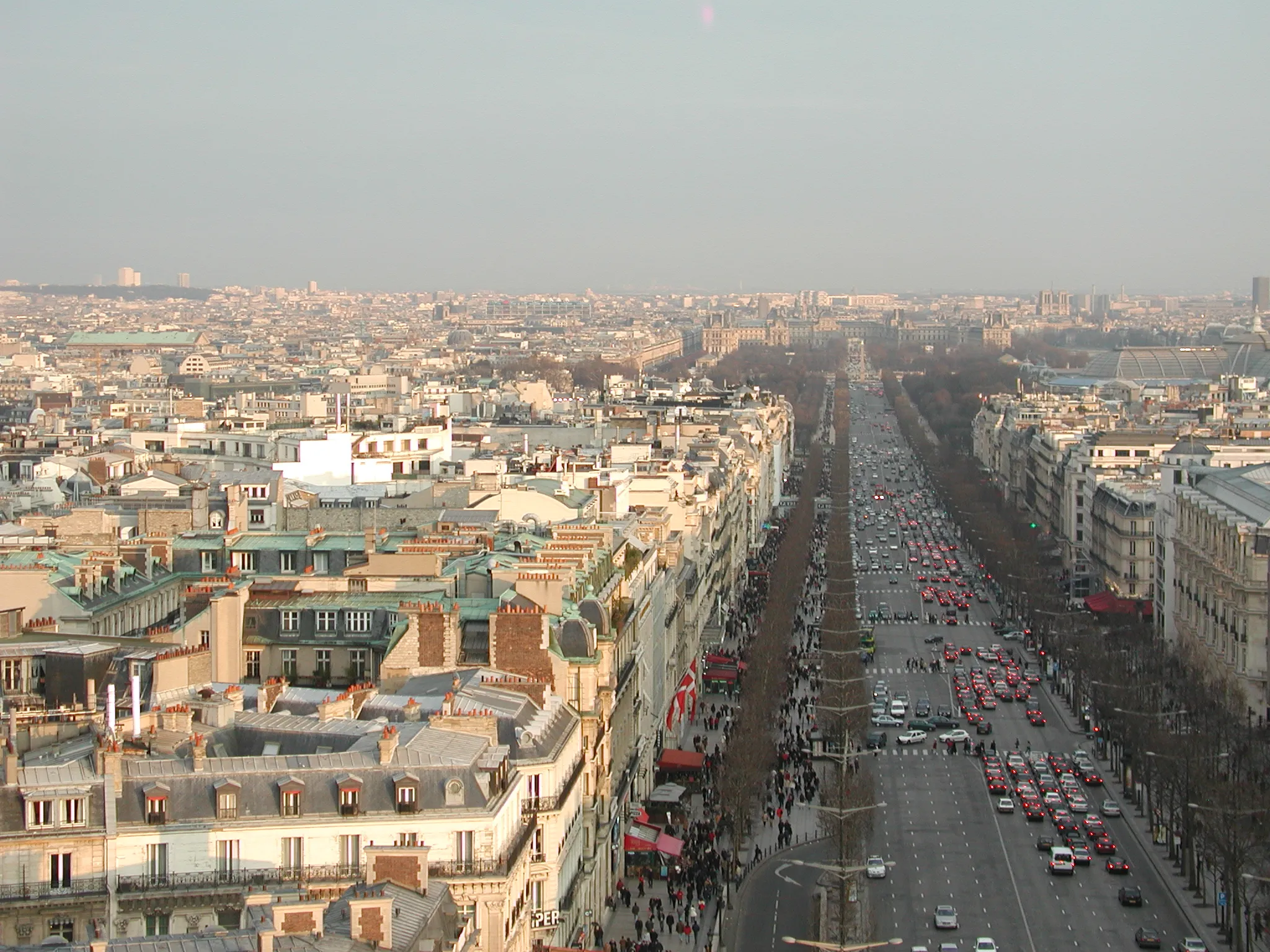 From top of Arc de Triomphe