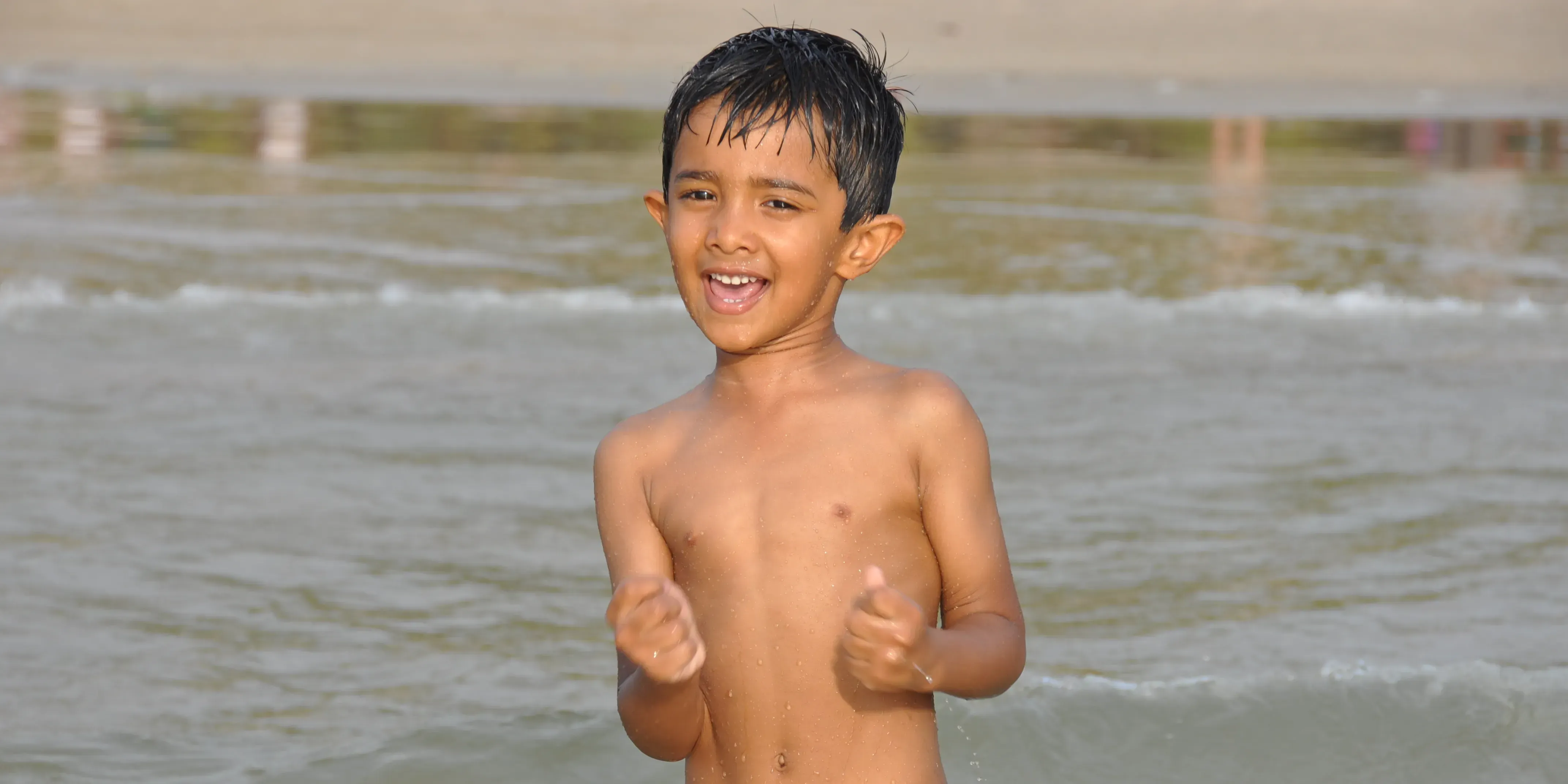 Aarush at beach