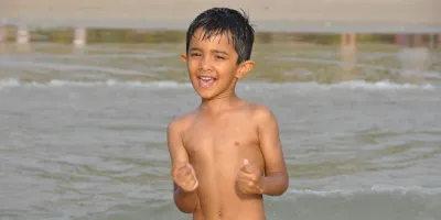 Aarush at beach