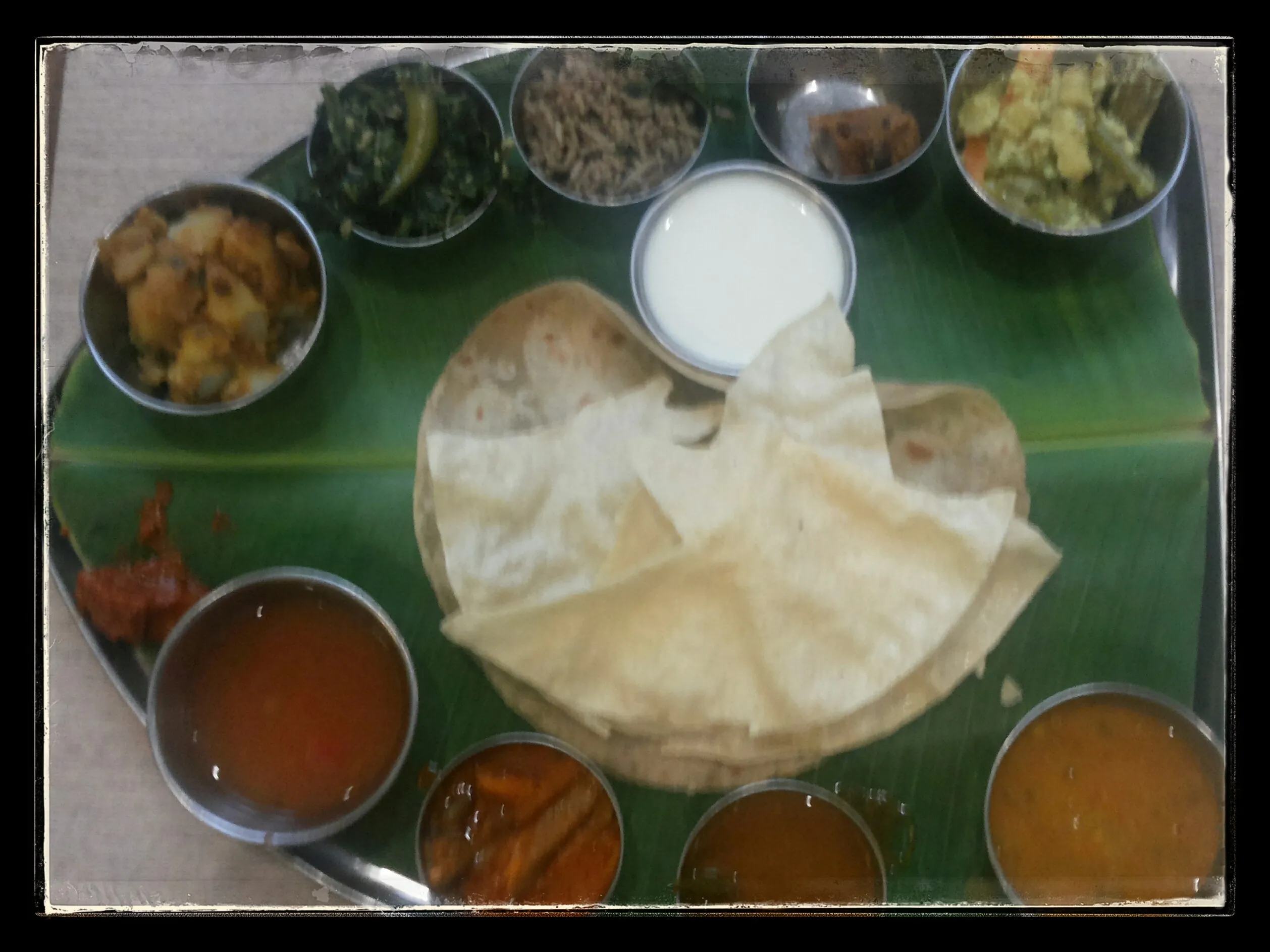 Saturday lunch ... a simple South Indian vegetarian thali