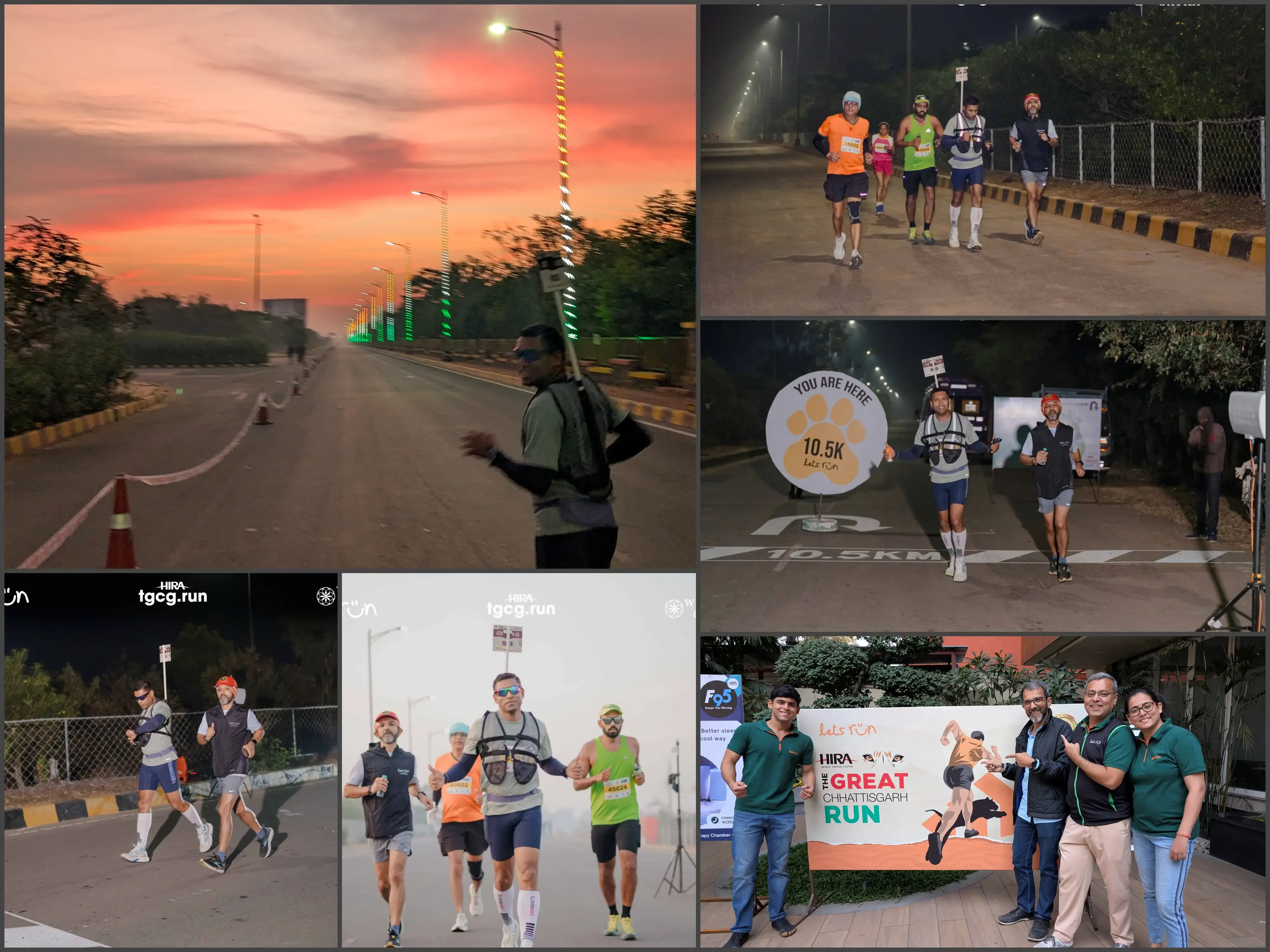 Collage of Pics from Raipur Marathon