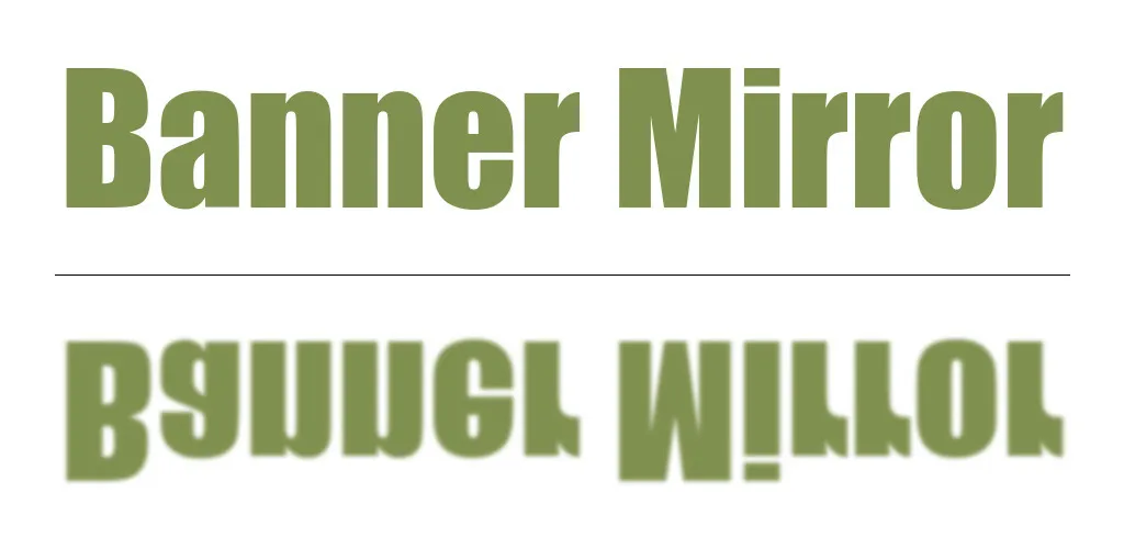 A mirror text effect