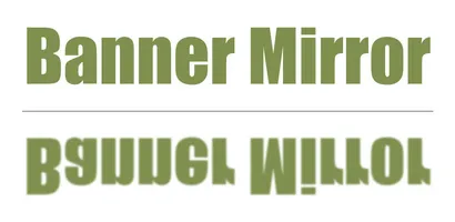 A mirror text effect