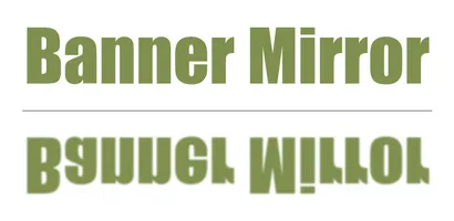 A mirror text effect