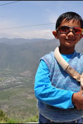 aarush on top of mountain