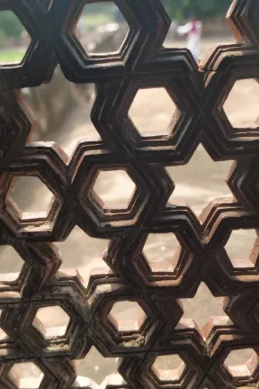 intricate work on window panels