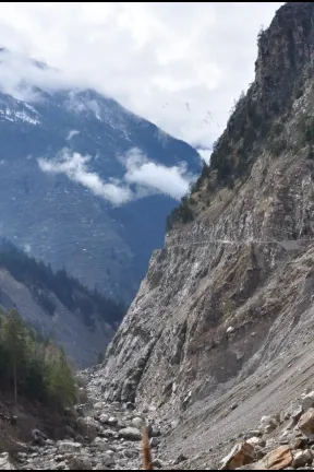 mountain getting clear after rain